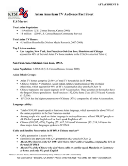 Asian American TV Audience Fact Sheet