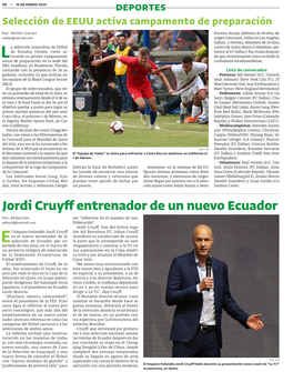 Jordi Cruyff Entrenador De Un Nuevo Ecuador Por: Redacción Ser “Referente En El Manejo De Una Editorial@Noticiali.Com Federación”