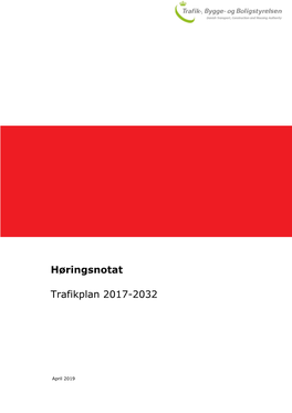 Høringsnotat Trafikplan 2017-2032