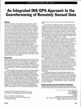 An Integrated INS/GPS Approach to the Georeferencing of Remotely