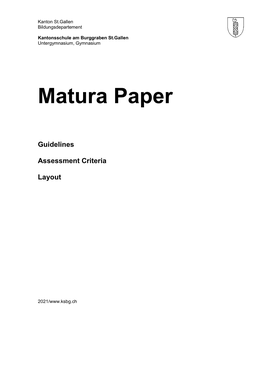 Matura Paper