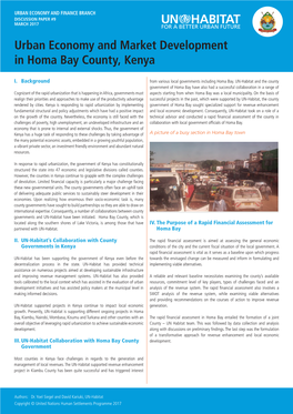 Urban Economy and Market Development in Homa Bay County, Kenya