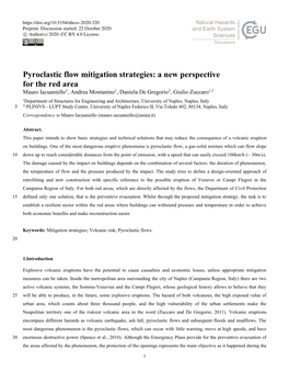 Pyroclastic Flow Mitigation Strategies