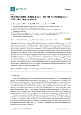 Photoacoustic Imaging As a Tool for Assessing Hair Follicular Organization