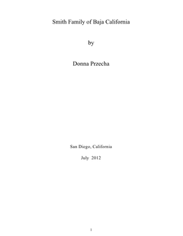 Smith Family of Baja California by Donna Przecha