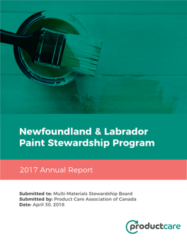 Newfoundland & Labrador Paint Stewardship Program