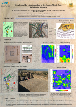 Geophysical Investigations of an in Situ Roman Mosaic Floor in Volubilis