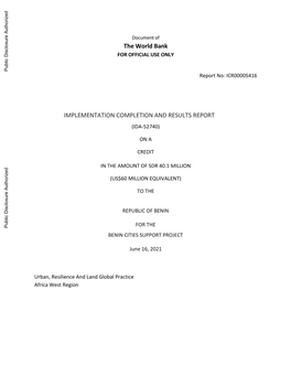 World Bank Document