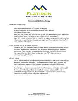 IV Infusion Therapy Forms