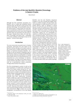 Problems of the Late Neolithic Absolute Chronology in Eastern Croatia