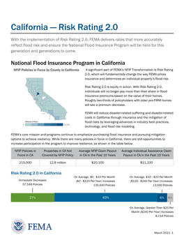California — Risk Rating 2.0