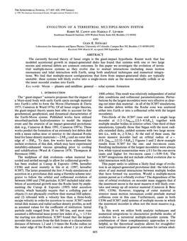 Evolution of a Terrestrial Multiple Moon System