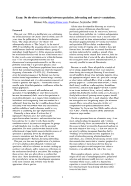 Speciation and Recessive Mutations for BMC Biology