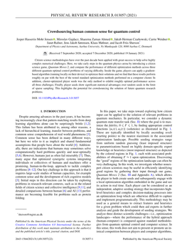 Crowdsourcing Human Common Sense for Quantum Control