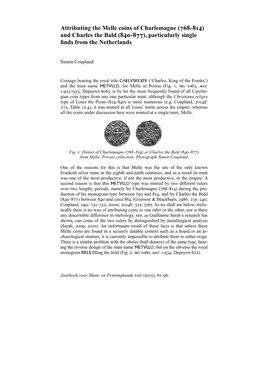 Attributing the Melle Coins of Charlemagne (768-814)