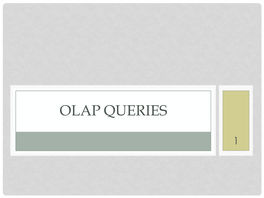 Olap Queries