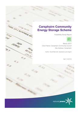 Carsphairn Community Energy Storage Scheme