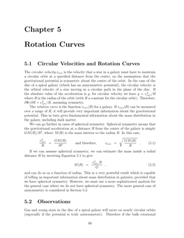 Chapter 5 Rotation Curves