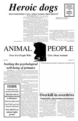 Overkill in Overdrive First Revlon and Then Avon to Become the in Milwaukee? First Major Cruelty-Free Cosmetics Manufactur- Ers