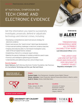 Tech Crime and Electronic Evidence