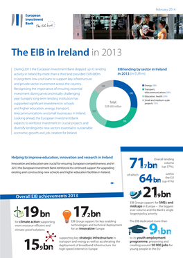 The EIB in Ireland in 2013