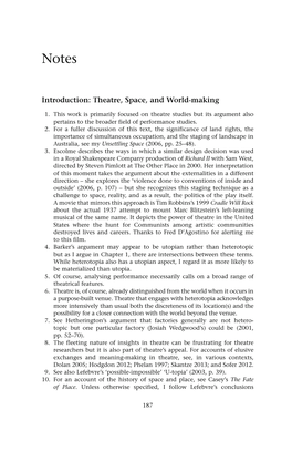 Introduction: Theatre, Space, and World-Making