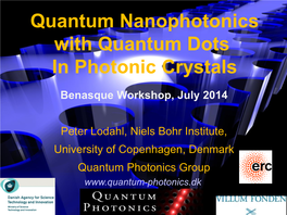 Quantum Nanophotonics with Quantum Dots in Photonic Crystals