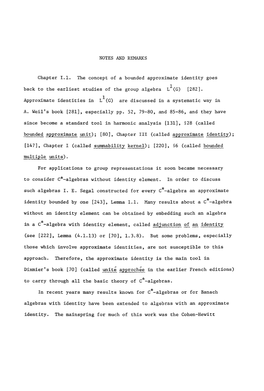 NOTES and REMARKS Chapter I.I. the Concept of a Bounded