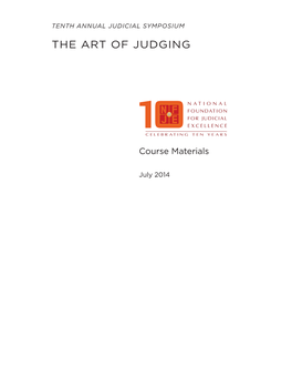 The Art of Judging