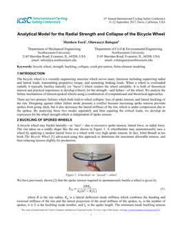 Analytical Model for the Radial Strength and Collapse of The