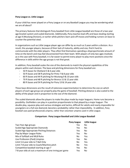 Pony League Vs. Little League If Your Child Has Never Played on a Pony