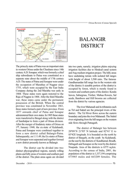 Balangir District
