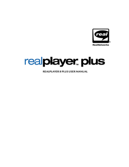 Realplayer 8 Plususer Manual