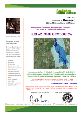 Relazione Geologica