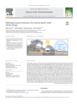 Hydrological System Behaviour of an Alluvial Aquifer Under Climate Change