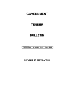 Tender Bulletin 1855