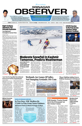 Moderate Snowfall in Kashmir Tomorrow, Predicts Weatherman