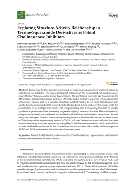 Exploring Structure-Activity Relationship in Tacrine-Squaramide Derivatives As Potent Cholinesterase Inhibitors