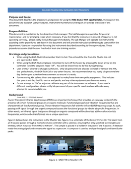 Fourier Transform Infrared Spectroscopy