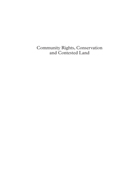 Community Rights, Conservation and Contested Land