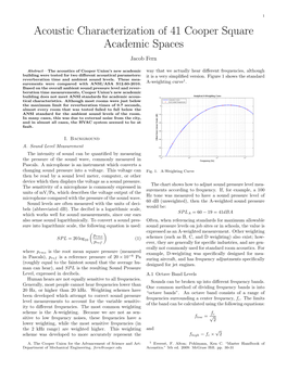 Acoustic Characterization of 41 Cooper Square Academic Spaces