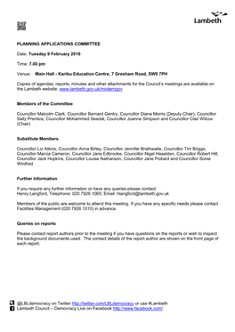 (Public Pack)Agenda Document for Planning Applications Committee