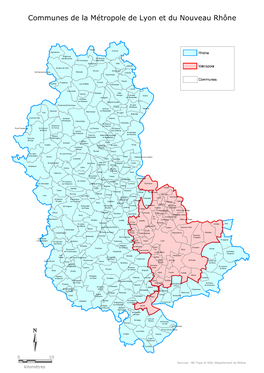 Communes De La Métropole De Lyon Et Du Nouveau Rhône