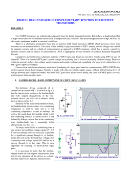 Digital Devices Based on Lambda Diodes.Pdf