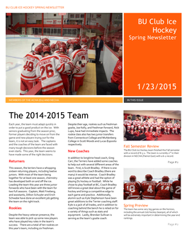 BU Club Ice Hockey Newsletter