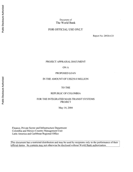 World Bank Document