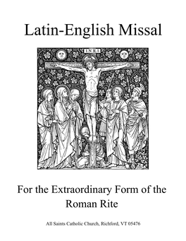 Latin-English Missal