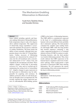 The Mechanism Enabling Hibernation in Mammals 3