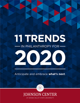 "11 Trends in Philanthropy for 2020" Report