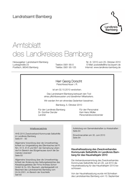 Amtsblatt Des Landkreises Bamberg